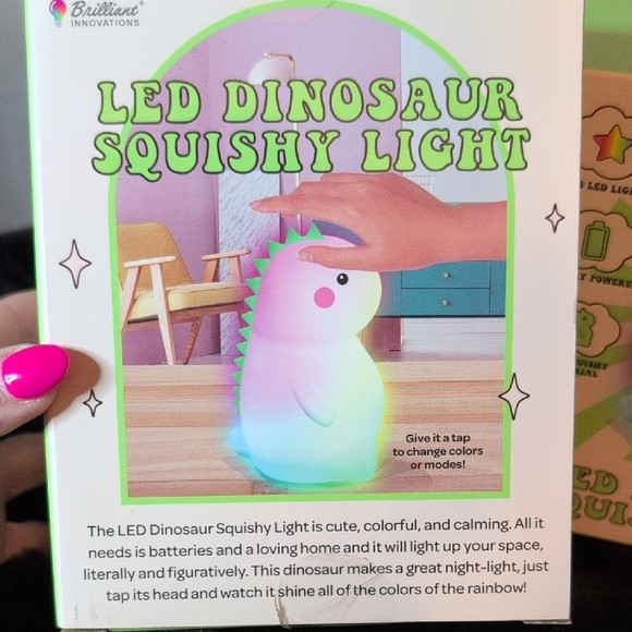 White LED Dinosaur Night Light Softโ and Huggable - Picture 6 of 9